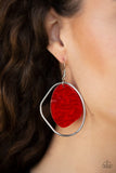Paparazzi "HAUTE Toddy" Red Earrings Paparazzi Jewelry