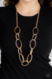 Paparazzi "Ring Bling" Gold Necklace & Earring Set Paparazzi Jewelry