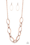 Paparazzi "Ring Bling" Copper Necklace & Earring Set Paparazzi Jewelry