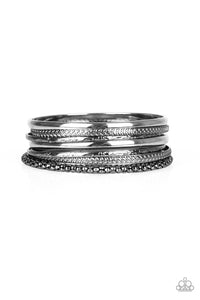 Paparazzi "Hit The STACK" Black Bracelet Paparazzi Jewelry