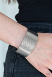 Paparazzi VINTAGE VAULT "Texture Trailblazer" Silver Bracelet Paparazzi Jewelry