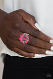 Paparazzi VINTAGE VAULT "Stone Gardenia" Pink Ring Paparazzi Jewelry