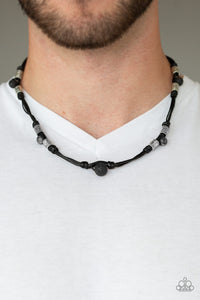 Paparazzi "Tiki Throwback" Black Mens Urban Unisex Necklace Paparazzi Jewelry