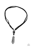 Paparazzi "That QUILL Be The Day" Black Mens Necklace Unisex Paparazzi Jewelry