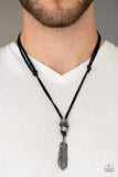 Paparazzi "That QUILL Be The Day" Black Mens Necklace Unisex Paparazzi Jewelry