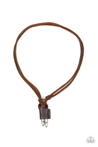 Paparazzi "Dodge a Bullet" Brown Mens Necklace Unisex Paparazzi Jewelry