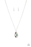 Paparazzi "Sparkle All The Way" Green Necklace & Earring Set Paparazzi Jewelry