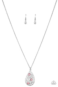 Paparazzi "Sparkle All The Way" Pink Necklace & Earring Set Paparazzi Jewelry