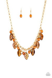Paparazzi "Hissy Fit" Brown Necklace & Earring Set Paparazzi Jewelry
