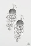 Paparazzi VINTAGE VAULT "Turn On The BRIGHTS" Silver Earrings Paparazzi Jewelry