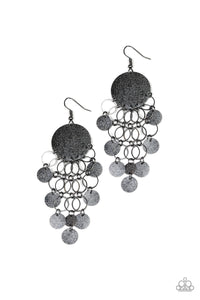 Paparazzi VINTAGE VAULT "Turn On The BRIGHTS" Black Earrings Paparazzi Jewelry