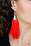 Paparazzi "Tassel Temptress" Red Earrings Paparazzi Jewelry
