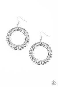 Paparazzi "Cinematic Shimmer" White EXCLUSIVE Earrings Paparazzi Jewelry