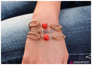 Paparazzi "Write Me A Love Song - Red" bracelet Paparazzi Jewelry