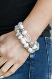 Paparazzi VINTAGE VAULT "Beach Brunch" White Bracelet Paparazzi Jewelry