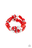 Paparazzi "Beach Brunch" Red Bracelet Paparazzi Jewelry