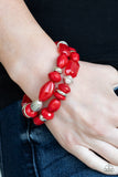 Paparazzi "Beach Brunch" Red Bracelet Paparazzi Jewelry