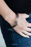 Paparazzi "Waverunner" Black Bracelet Paparazzi Jewelry