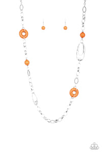 Paparazzi "Artisan Artifact" Orange Necklace & Earring Set Paparazzi Jewelry