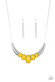 Paparazzi "A BULL House" Yellow Necklace & Earring Set Paparazzi Jewelry