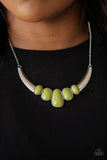 Paparazzi "A BULL House" Green Necklace & Earring Set Paparazzi Jewelry