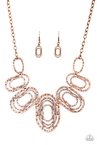 Paparazzi VINTAGE VAULT "Empress Impressions" Copper Necklace & Earring Set Paparazzi Jewelry