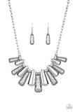 Paparazzi VINTAGE VAULT "MANE Up" Silver Necklace & Earring Set Paparazzi Jewelry
