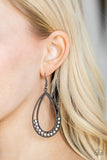 Paparazzi VINTAGE VAULT"Glitz Fit" Black Earrings Paparazzi Jewelry