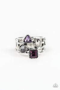 Paparazzi "Geo Jazz" Purple Ring Paparazzi Jewelry