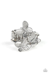 Paparazzi "Full of Flutter" Silver Ring Paparazzi Jewelry