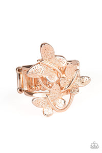 Paparazzi "Full of Flutter" Rose Gold Ring Paparazzi Jewelry