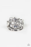 Paparazzi "Hibiscus Highland" Silver Floral Design Ring Paparazzi Jewelry