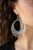 Paparazzi "Mod Mood" Blue Earrings Paparazzi Jewelry