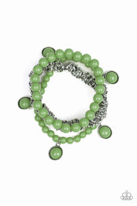 Paparazzi "Good Vibes Only" Green Bracelet Paparazzi Jewelry