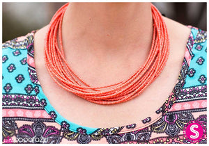 Paparazzi "Wide Open Spaces" Orange 001PJ Necklace & Earring Set Paparazzi Jewelry