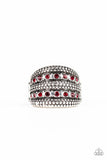 Paparazzi "Girl Fight" Red Ring Paparazzi Jewelry