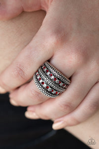 Paparazzi "Girl Fight" Red Ring Paparazzi Jewelry