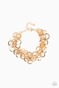 Paparazzi "Noise Control" Gold Bracelet Paparazzi Jewelry