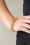 Paparazzi "Noise Control" Gold Bracelet Paparazzi Jewelry