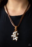 Paparazzi "Tassel Trek" White Necklace Unisex Paparazzi Jewelry