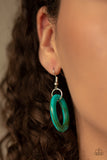 Paparazzi "Sizzle Sizzle" Blue Round and Square Acrylic Necklace & Earring Set Paparazzi Jewelry