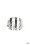 Paparazzi "Rippling Rivers" Silver Textured Ring Paparazzi Jewelry