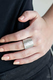 Paparazzi "Rippling Rivers" Silver Textured Ring Paparazzi Jewelry