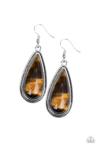 Paparazzi "Oasis Sheen" Brown Earrings Paparazzi Jewelry