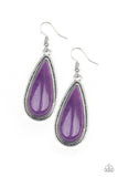 Paparazzi "Oasis Sheen" Purple Earrings Paparazzi Jewelry