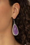 Paparazzi "Oasis Sheen" Purple Earrings Paparazzi Jewelry