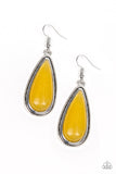 Paparazzi "Oasis Sheen" Yellow Earrings Paparazzi Jewelry