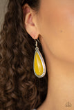 Paparazzi "Oasis Sheen" Yellow Earrings Paparazzi Jewelry