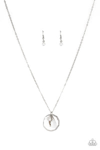 Paparazzi "Coastal Couture" Silver Necklace & Earring Set Paparazzi Jewelry