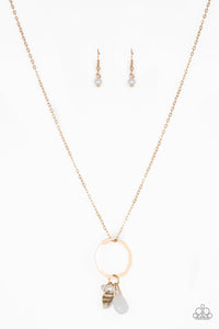 Paparazzi VINTAGE VAULT "Coastal Couture" Gold Necklace & Earring Set Paparazzi Jewelry